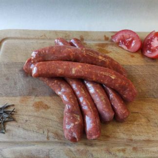 Saucisses pimentée de poulet de la ferme des Hautes Granges