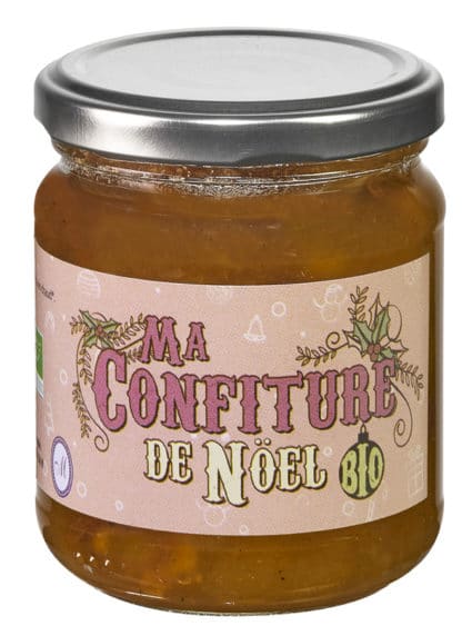 Confiture de Noël oranges, griotte et épices vin chaud de chez Muroise.